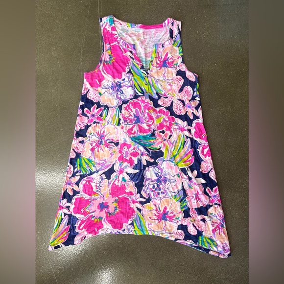 Lilly Pulitzer Havana Tipping Point Swing Mini Dress Asymmetrical sz SMALL - Picture 4 of 9